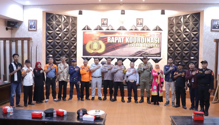 Polres Pinrang Gelar Rapat Koordinasi Lintas Sektoral PAM Natal dan Tahun Baru 2025