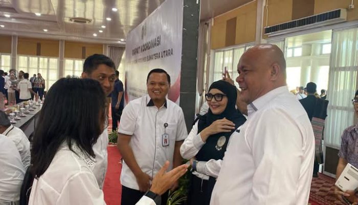 Bupati Dan Wakil Bupati Nias Utara Menghadiri Rapat Koordinasi Bidang Pangan Provinsi Sumatera Utara Tahun 2025