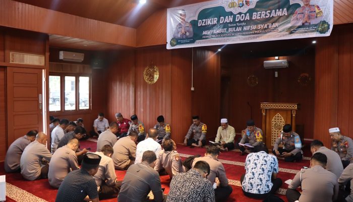 Polres Soppeng Gelar Dzikir dan Doa Bersama di Malam Nisfu Syaban untuk Perkuat Ukhuwah Islamiyah