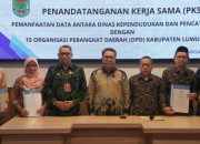 Teken PKS Hak Akses dan Pemanfaatan Data Bersama 15 Perangkat Daerah, Di Disdukcapil Luwu Utara