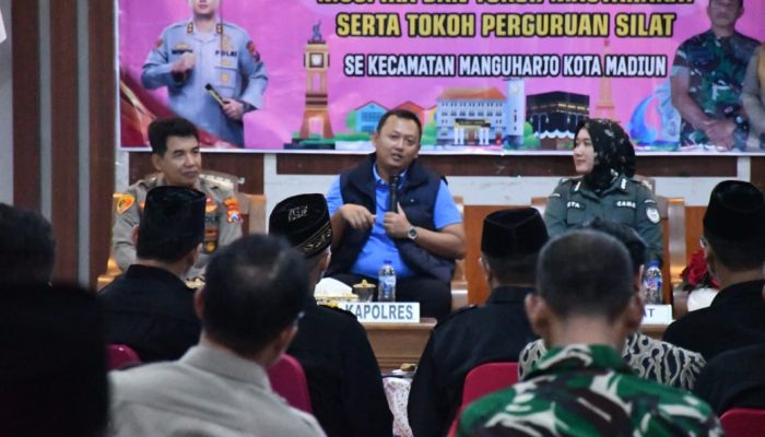 Silaturahmi Kapolres Madiun Kota dengan Tokoh Pencak Silat Jalin Kerja Sama, Jaga Kamtibmas Jelang Suro
