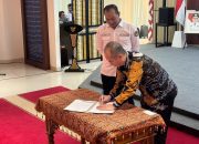 Sinergi antar Vertikal Kanta Mamuju Tanda Tangani MoU E-Monev, Keterbukaan Informasi Publik