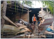 BPBD Sulbar Terima Laporan Pusdalops BPBD Polman Kejadian Angin Kencang di Polewali Mandar