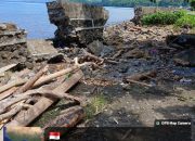 BPBD Sulbar Koordinasi dengan BPBD Majene Terkait Jebolnya Tanggul Penahan Ombak di Salutambung