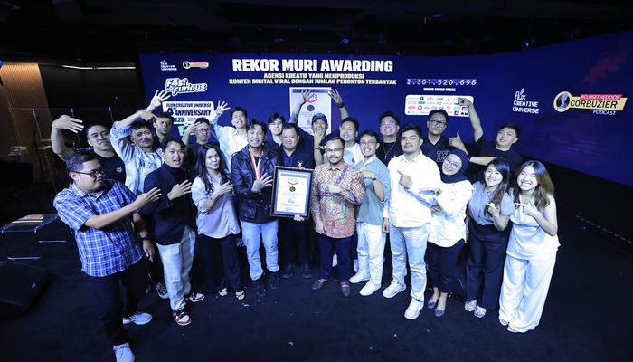 Flux Creative Universe Rayakan HUT ke-4 dan Cetak Rekor MURI sebagai Agensi Konten Viral Terbanyak