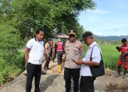 Kapolres Soppeng Tinjau Progres Pembangunan Jembatan Gantung di Desa Watu Kec. Marioriwawo