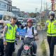 Sosialisasi Tematik Ditlantas, Himbau Masyarakat Tertib Penggunaan Helm dan Peraturan Lalu Lintas