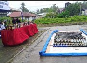 Perang Lawan Miras, Polresta Mamuju Musnahkan Ribuan Botol dan Ratusan Liter Ballo