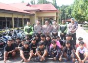 Tim Gabungan Polres Wajo Tertibkan Balap Liar Jelang Sahur, 55 Motor Diamankan