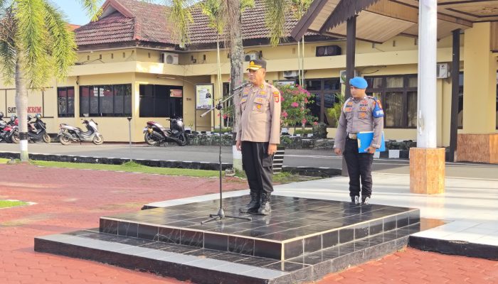 Apel Pagi Polres Pinrang: AKBP Abdul Razak Tekankan Disiplin dan Soliditas Personel