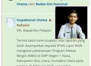 Diduga Lalai Salurkan MBG, SPPG Ombolata Alasa Resmi Dilaporkan ke Badan Gizi Nasional Pusat