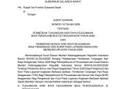 Pemprov Sulbar Terbitkan Surat Edaran Pemberian THR dan BHR bagi Pekerja dan Pengemudi Berbasis Aplikasi