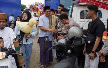 Polda Sulbar Siaga, Jaga Keamanan dan Kenyamanan Sholat Idul Fitri Jamaah Muhammadiyah di Stadion Manakarra