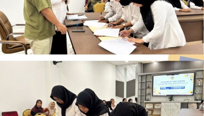 PPPK Baru di Kantor Pertanahan Mamuju Teken Adendum Perjanjian Kinerja