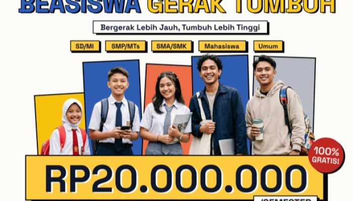 Gerak Tumbuh Luncurkan Beasiswa Rp20 Juta dengan Komitmen Perlindungan Data