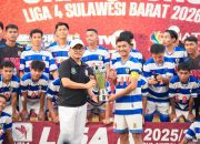 Gubernur Hadiri dan Menyaksikan Laga Final Liga 4 Sulbar di Stadion Manakarra Mamuju