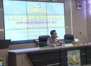 Kapolres Soppeng Berikan Arahan Humanis kepada Siswa Latja Diktukba Polri Angkatan 54