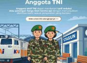 KAI Divre III Palembang Perpanjang Fasilitas Reduksi bagi Anggota TNI