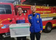 Respons Cepat Jaga Keselamatan Warga, Damkar Sulbar Amankan Ular Black Boiga