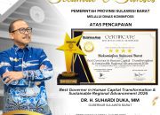 Sukses Transformasi Digital, Gubernur Suhardi Duka dan Diskominfoss Sulbar Sabet Penghargaan Nasional