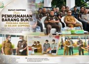Bupati Soppeng Hadiri Pemusnahan Barang Bukti Inkrah di Kejari Soppeng