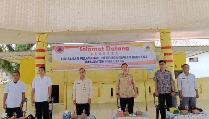 Pemkab Nias Utara Sosialisasikan Informasi Rawan Bencana, Sekda: Kesiapsiagaan Dimulai dari Keluarga