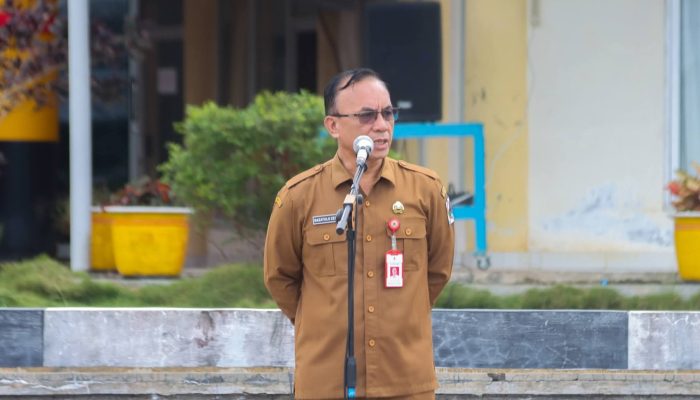 Sekda Nias Utara Pimpin Upacara, Sampaikan Raihan WTP Ketiga hingga Pelepasan Kontingen Pesparawi ke Manokwari
