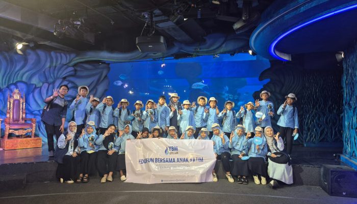 Tebar Kebahagiaan di Bulan Muharam, YBM BRI RO Jakarta 1 Ajak Anak Yatim Belajar dan Berwisata Edukatif di Jakarta Aquarium Safari