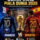 Duel Dua Raksasa Eropa! Prancis vs Spanyol Berebut Tiket Final Piala Dunia 2026
