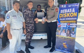 Hadir di Kampung Nelayan, SAMKEL Ditlantas Polda Sulbar Permudah Urusan STNK dan Pajak Kendaraan