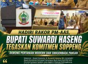 Hadiri Rakor PM-AAS, Bupati Suwardi Haseng Tegaskan Komitmen Soppeng Dorong Pertanian Modern dan Swasembada Pangan