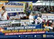 Bupati Soppeng Resmikan Sosialisasi Hibah DAK Sanitasi 2026, 200 Tangki Septik Siap Dibangun di Empat Kelurahan