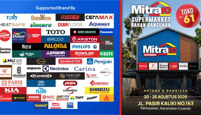 Grand Opening Mitra10 Pasir Kaliki Bandung, Nikmati Promo Menarik untuk Kebutuhan Rumah
