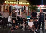 Polresta Mamuju Tindak Tegas Balap Liar, Lima Motor Diamankan di Depan Pasar Baru