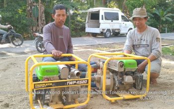 LPHP Sulawesi Barat Serahkan Dua Unit Pompa Air kepada Poktan Lima Banua Limboro untuk Tangani Dampak Kekeringan