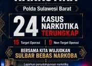 Polda Sulbar Intensifkan Operasi Antik Marano 2026, 24 Kasus Narkotika Terungkap