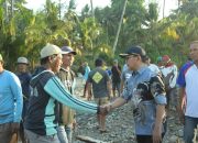 Turun Langsung Gotong Royong, Bupati Suwardi Haseng Kawal Perbaikan Bendung Passemmeng
