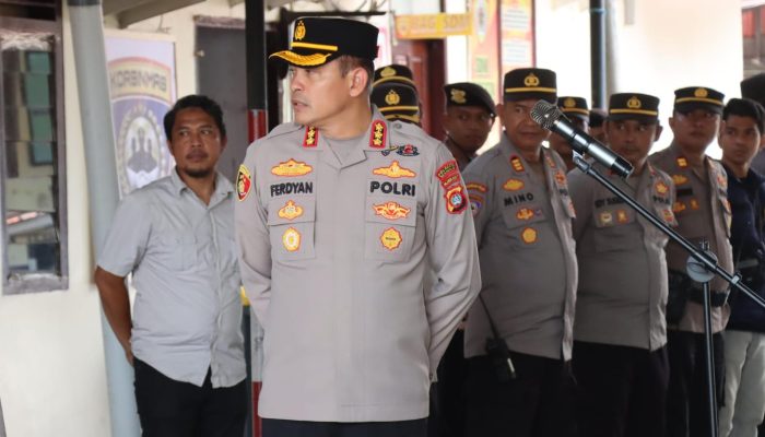 Kapolresta Mamuju Pimpin Apel Pengamanan Demo Tolak Logam Tanah Jarang, Kerahkan 200 Personil Pengamanan di Botteng