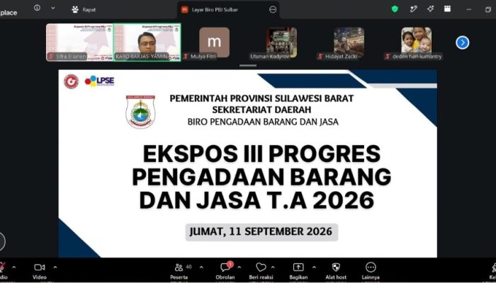 Expose III PBJ 2026, Biro PBJ Setda Sulbar Perkuat Pengendalian Progres dan Persiapan Konsolidasi 2027