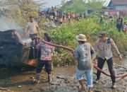 Satreskrim Polresta Mamuju Selidiki Kebakaran Kapal Milik Dinas Perikanan Sulbar di Jalan Tuna