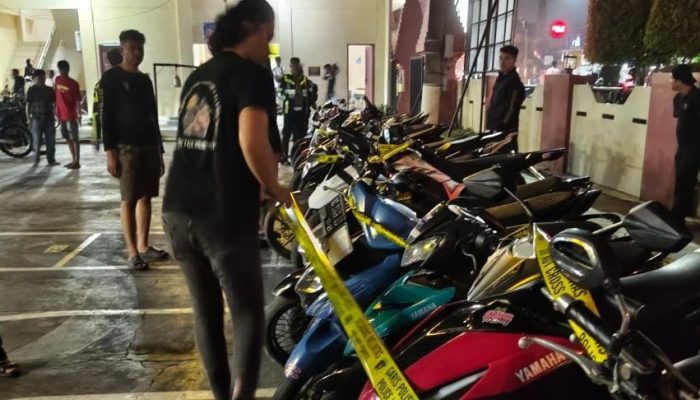 Tindak Lanjuti Keluhan Warga, Polresta Mamuju Amankan 21 Motor Berknalpot Brong