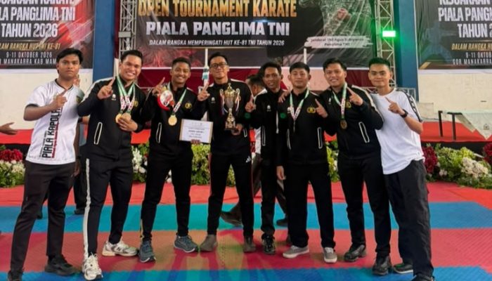 Polda Sulbar Juara Umum, Borong Medali di Kejuaraan Karate Piala Panglima TNI 2026