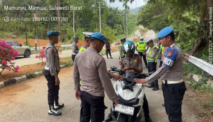 Operasi Patuh Marano 2026, Bidpropam dan Ditlantas Polda Sulbar Periksa Kendaraan Personel